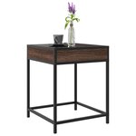 vidaXL Table basse avec LED Infinity chêne marron 40x40x51 cm