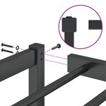 vidaXL Cadre de lit métal sans matelas noir 100x200 cm