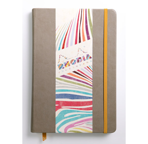 Webnotebook A5 TAUPE 192p LIG pap ivoire 90g ferm. élast. RHODIA