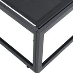 vidaXL Mobilier de jardin avec coussin Noir Aluminium