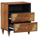 vidaXL Cabinet de chevet avec tiroir Marron miel 50 x 33 x 62 cm