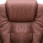 Chaise fauteuil siège de bureau informatique étude de massage clair similicuir daim brun 02_0024012