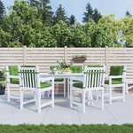 vidaXL Coussins de chaise à dossier bas lot de 6 vert mélangé tissu