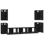vidaXL Ensemble meuble TV 7 Pièces Chêne noir 60 x 30 x 30 cm