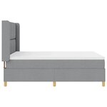 vidaXL Lit à ressorts avec matelas Gris clair 140 x 190 cm tissu