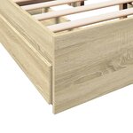 vidaXL Cadre de lit et tiroirs chêne sonoma 140x200 cm bois ingénierie
