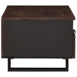 vidaXL Table basse Marron et Noir 80 x 54 x 40 cm Bois d'acacia massif