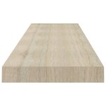 vidaXL Étagères murales flottantes 2 Pièces Chêne 120x23 5x3 8 cm MDF