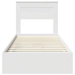 vidaXL Lit de Rangement Blanc 90 x 190 cm Bois d'ingénierie
