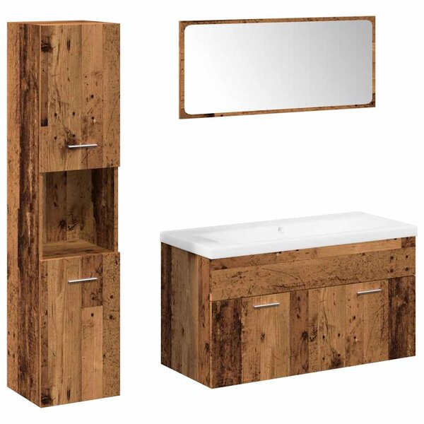 vidaXL Ensemble de meubles salle de bain 5 Pièces bois d'ingénierie