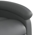 vidaXL Fauteuil inclinable Gris Similicuir