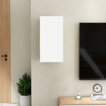 vidaXL Meuble TV Blanc et chêne sonoma 30 5x30x60 cm Bois d’ingénierie