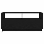 vidaXL Table basse avec lumières LED chêne noir 90x49x40 cm