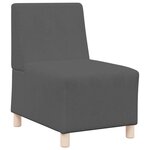 vidaXL Unité de Sofa Modulaire Sans Accoudoirs 3 Pièces Gris foncé