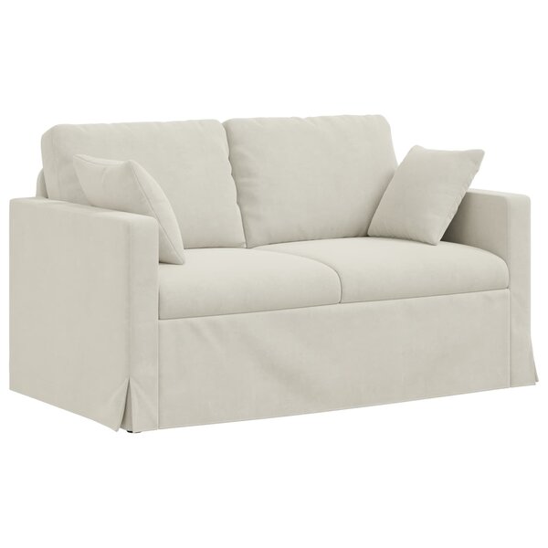 vidaXL Canapé Crème 138 x 78 x 80 cm Velours
