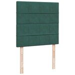 vidaXL Sommier à lattes de lit et matelas Vert foncé 80x200 cm Velours