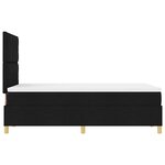 vidaXL Lit à ressorts avec matelas Noir 120 x 190 cm tissu