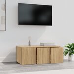 vidaXL Meuble TV Chêne sonoma 80x34x30 cm Bois d'ingénierie