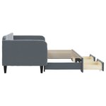 vidaXL Lit de jour avec gigogne et tiroirs sans matelas 90x200 cm