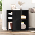 Cabinet de rangement vidaXL Chêne noir 60x53x72 5 cm Bois d'ingénierie
