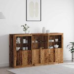 vidaXL Buffet Bois ancien 181.5 x 37 x 100 cm Bois d'ingénierie