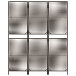 vidaXL Cloison de séparation 3 panneaux marron résine tressée