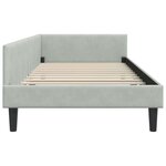 vidaXL Cadre de lit d'angle avec tête de lit Gris clair 90 x 190 cm