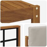 vidaXL Ensemble de canapés d'extérieur 9 Pièces Gris Naturel et Clair
