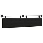 vidaXL Tête de lit suspendue Noir Simili cuir