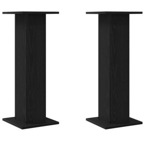 vidaXL Support de Plante 2 Pièces Chêne noir 30 x 30 x 80 cm