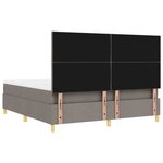 vidaXL Lit à ressorts avec matelas Taupe 180 x 200 cm tissu