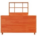 vidaXL Lit bibliothèque sans matelas cire marron 100x200cm bois massif