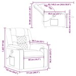 vidaXL Fauteuil de massage inclinable Vert foncé Tissu