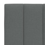 vidaXL Lit avec matelas gris foncé 160x200 cm tissu