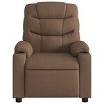 vidaXL Fauteuil inclinable de massage électrique marron tissu