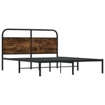 vidaXL Cadre de lit sans matelas 120x190 cm chêne fumé bois ingénierie