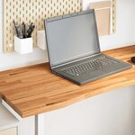 vidaXL Dessus de bureau marron clair bois chêne massif rectangulaire