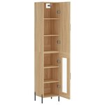 vidaXL Buffet haut Chêne sonoma 34 5x34x180 cm Bois d'ingénierie