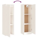 vidaXL Armoire murale Blanc 30x30x100 cm Bois de pin massif