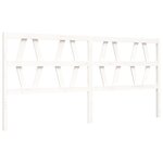 vidaXL Cadre de lit avec tête de lit blanc 200x200 cm bois massif