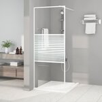 vidaXL Paroi de douche Blanc 80x195 cm Verre ESG transparent