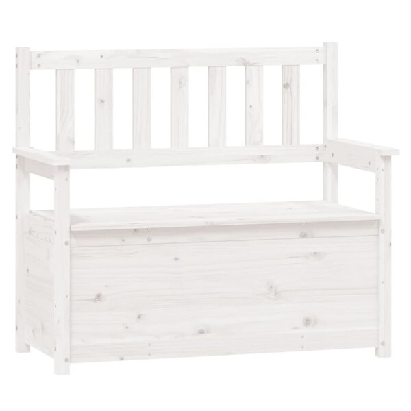 vidaXL Banc Blanc 112 5x51 5x96 5 cm Bois de pin massif