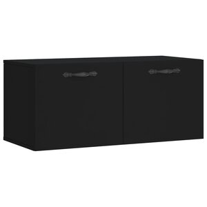 vidaXL Armoire murale noir 80x36 5x35 cm bois d'ingénierie
