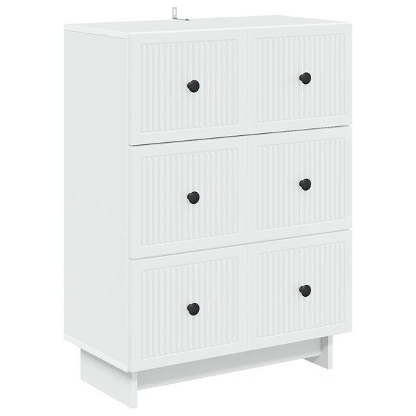 vidaXL Armoire à tiroirs Blanc 66 x 34 5 x 90 cm Bois d'ingénierie
