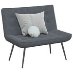vidaXL Banc gris foncé 110x74x84 cm velours