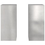 vidaXL Supports de Plantes d'Extérieur Pilier 2 Pièces 24x24x55 cm Acier Inoxydable