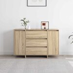 vidaXL Buffet en chêne Sonoma 120x41x75 cm en bois d'ingénierie