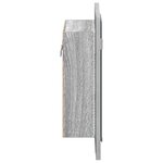 vidaXL Armoire à miroir LED de salle de bain sonoma gris 40x12x45 cm
