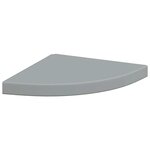 vidaXL Étagères d'angle flottantes 4 Pièces gris 35x35x3 8 cm MDF