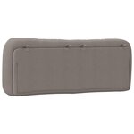 vidaXL Coussin de tête de lit Hvar taupe 140 cm tissu